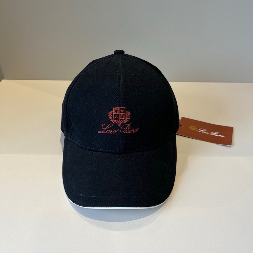 Black baseball cap Loro Piana Hat